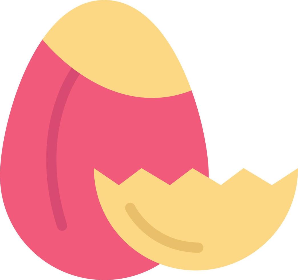modelo de banner de ícone de vetor de ícone de cor plana de páscoa de ovo natureza