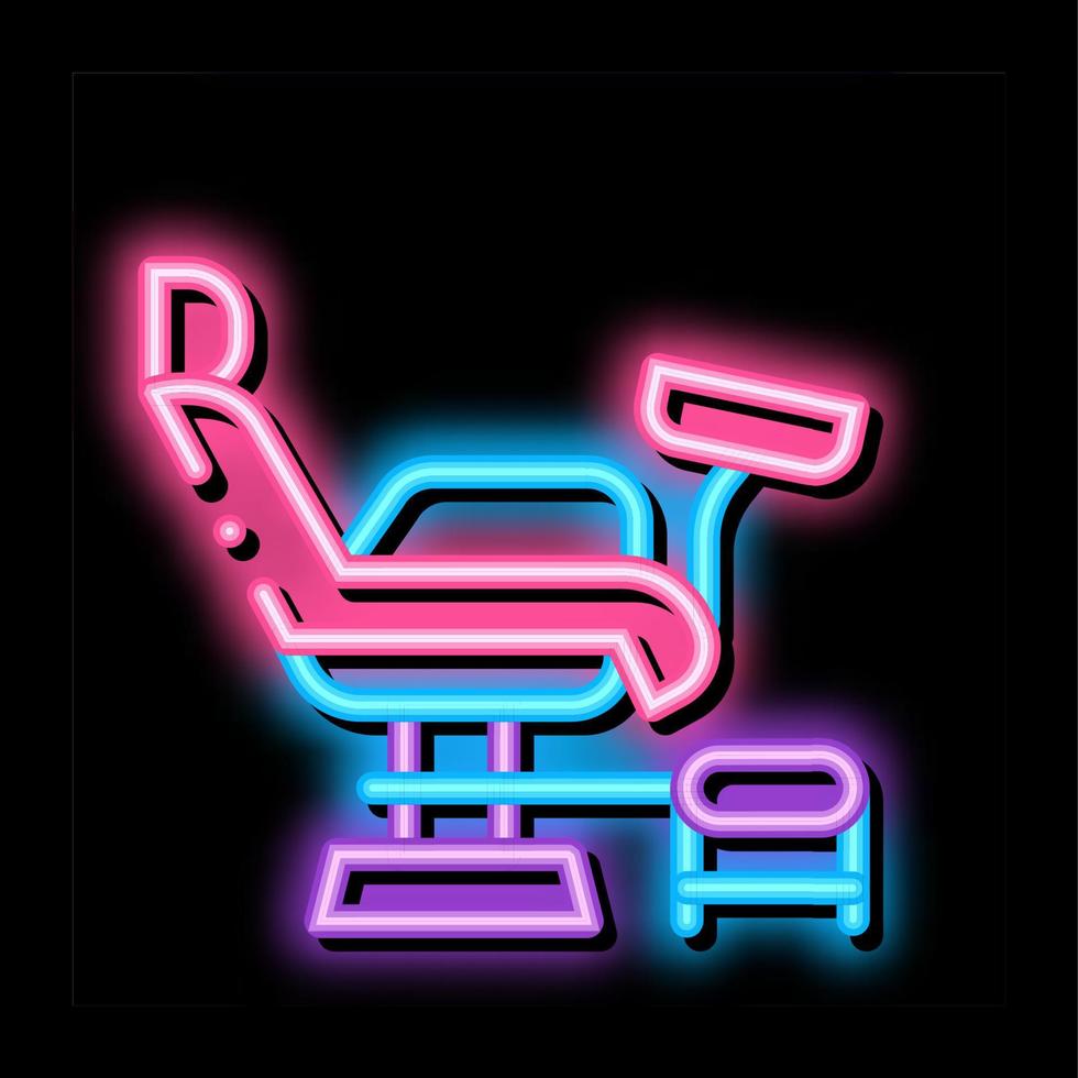 ilustração de ícone de brilho neon de cadeira genérica vetor