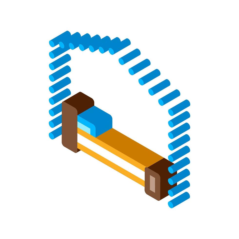 ilustração vetorial de ícone isométrico de toldo de dossel de cama vetor