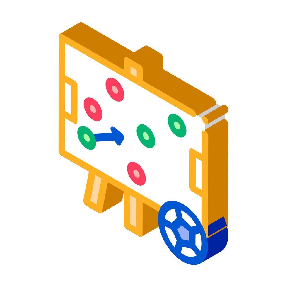 estratégia de futebol na ilustração em vetor ícone isométrico de mesa