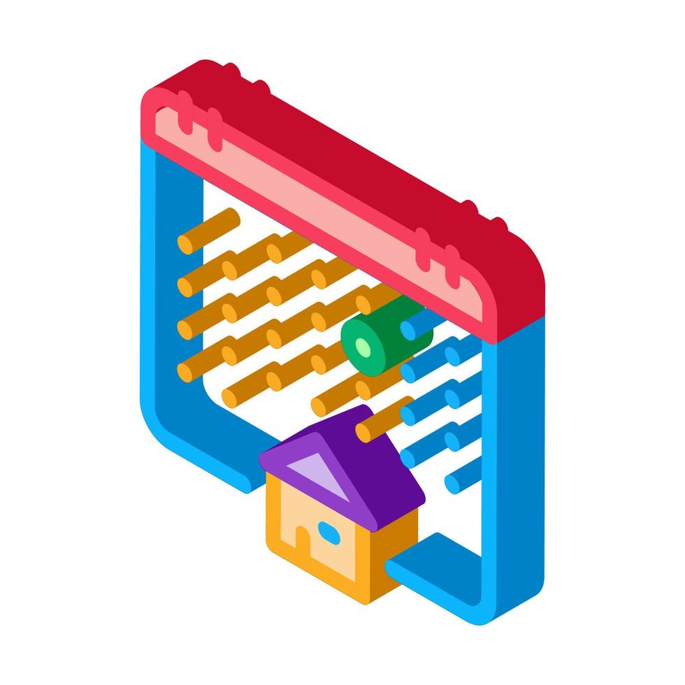 ilustração em vetor ícone isométrico de data de compra de casa