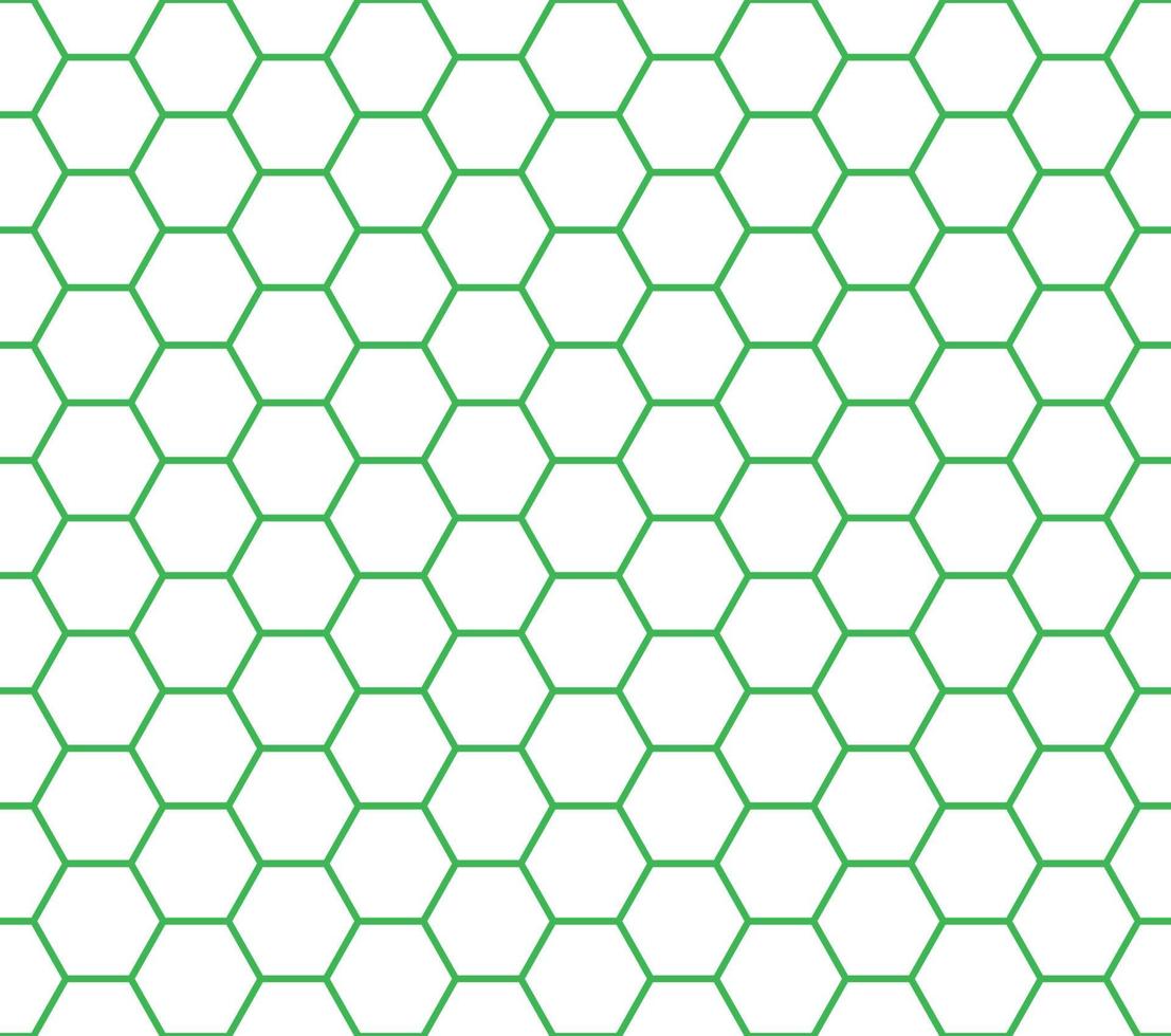 padrão de favo de mel sem costura verde e branco vetor