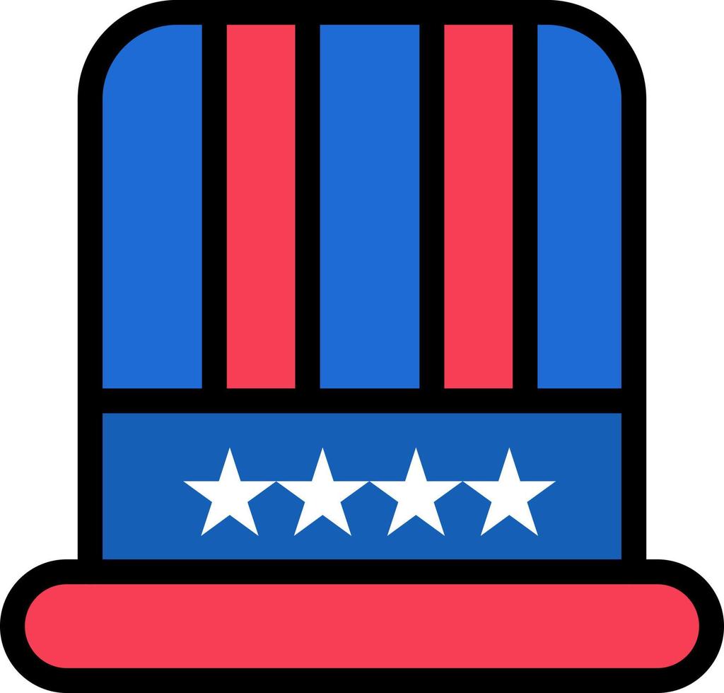 chapéu boné americano EUA ícone de cor plana vetor ícone modelo de banner