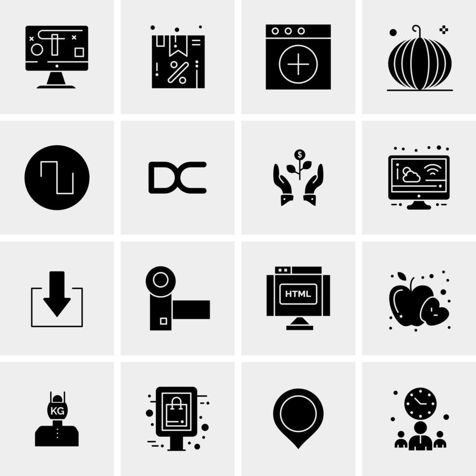 16 ícones de negócios universais vector ilustração de ícone criativo para usar em projeto relacionado à web e móvel