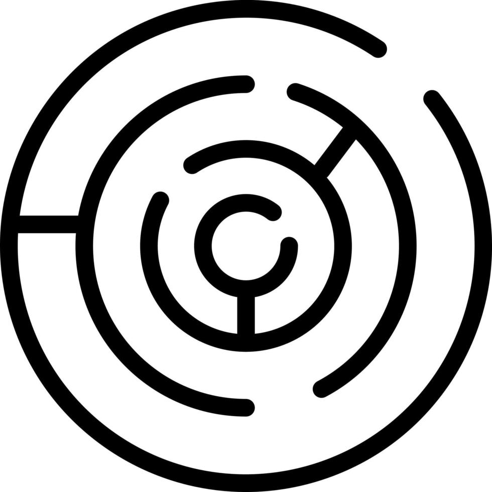 círculo círculo labirinto labirinto labirinto modelo de logotipo de negócios cor plana vetor