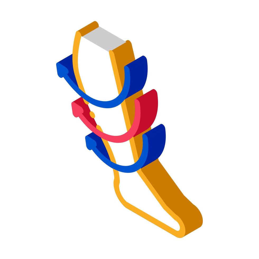 cor de ilustração vetorial de ícone isométrico de perna saudável vetor
