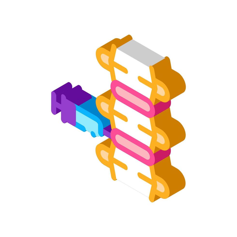 ilustração em vetor ícone isométrico de raquianestesia epidural