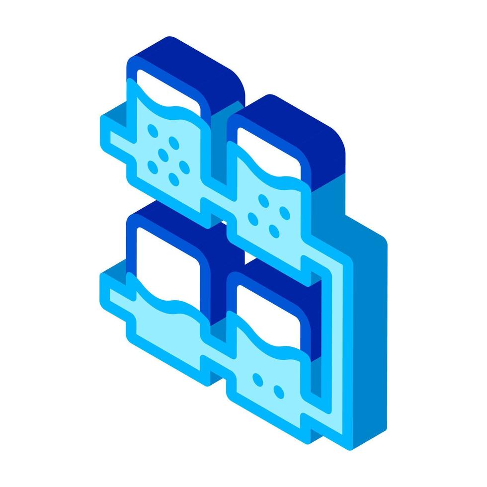 ilustração vetorial de ícone isométrico de filtro de tratamento de água vetor