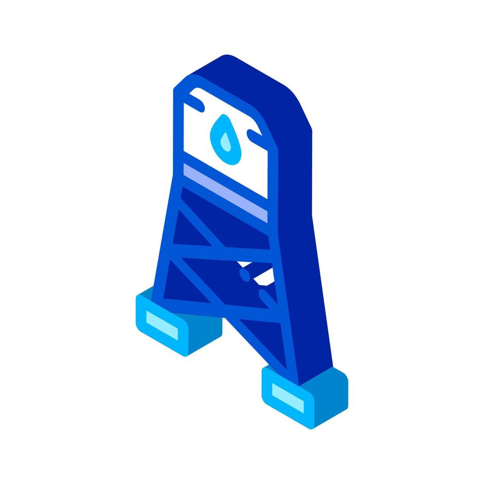 ilustração vetorial de ícone isométrico de tanque de tratamento de água vetor