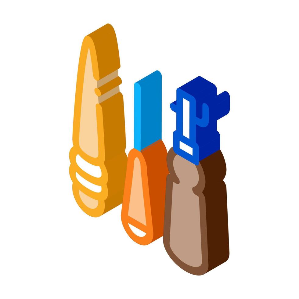 ilustração em vetor ícone isométrico de ferramentas de reparo de couro
