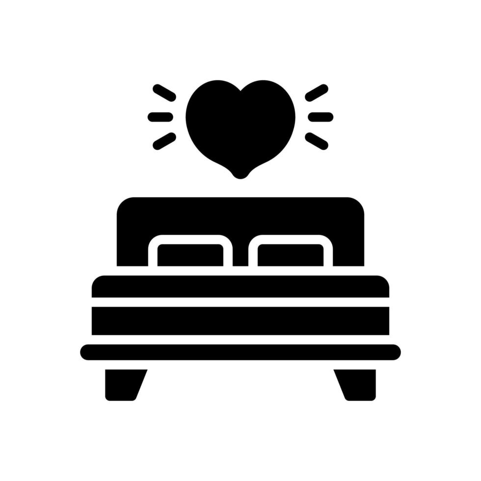 ícone de cama para seu site, celular, apresentação e design de logotipo. vetor