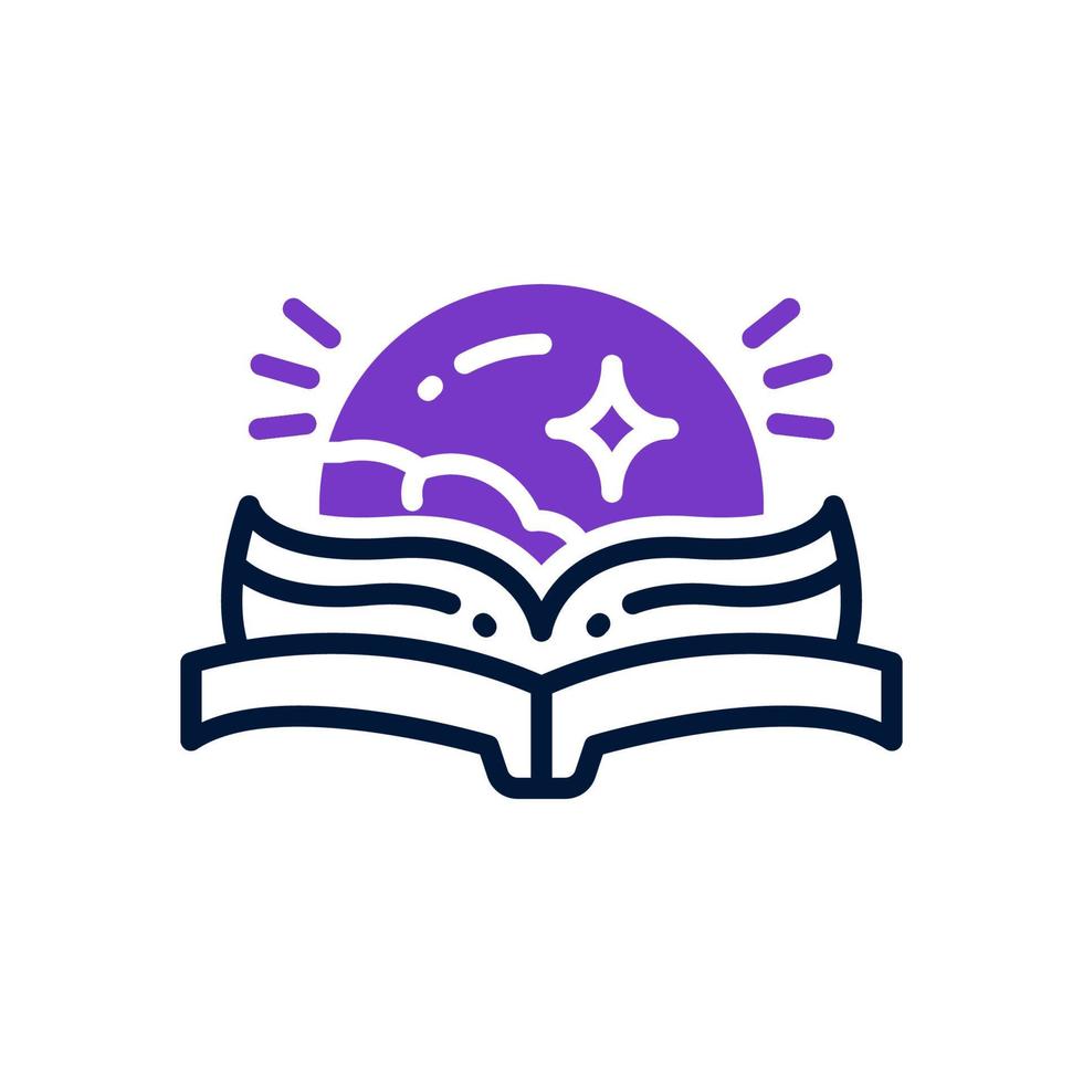 ícone de livro de feitiços para seu site, celular, apresentação e design de logotipo. vetor