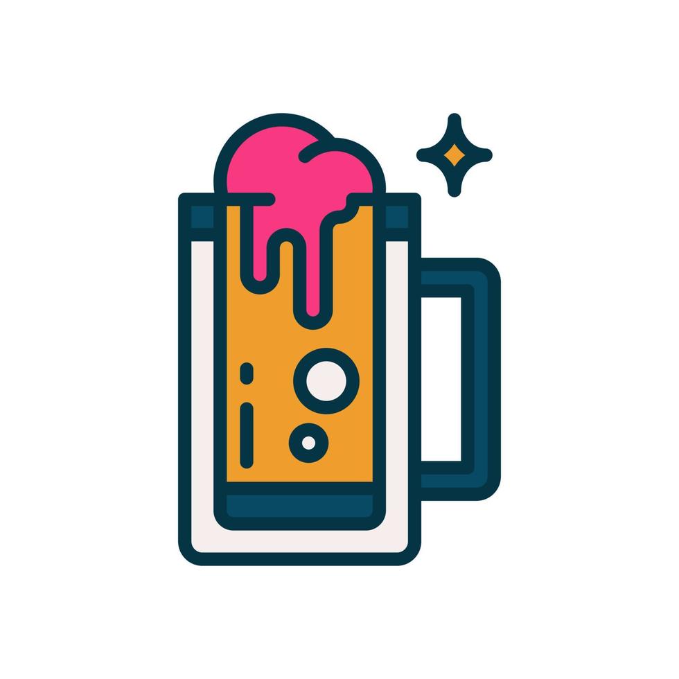 ícone de cerveja para seu site, celular, apresentação e design de logotipo. vetor