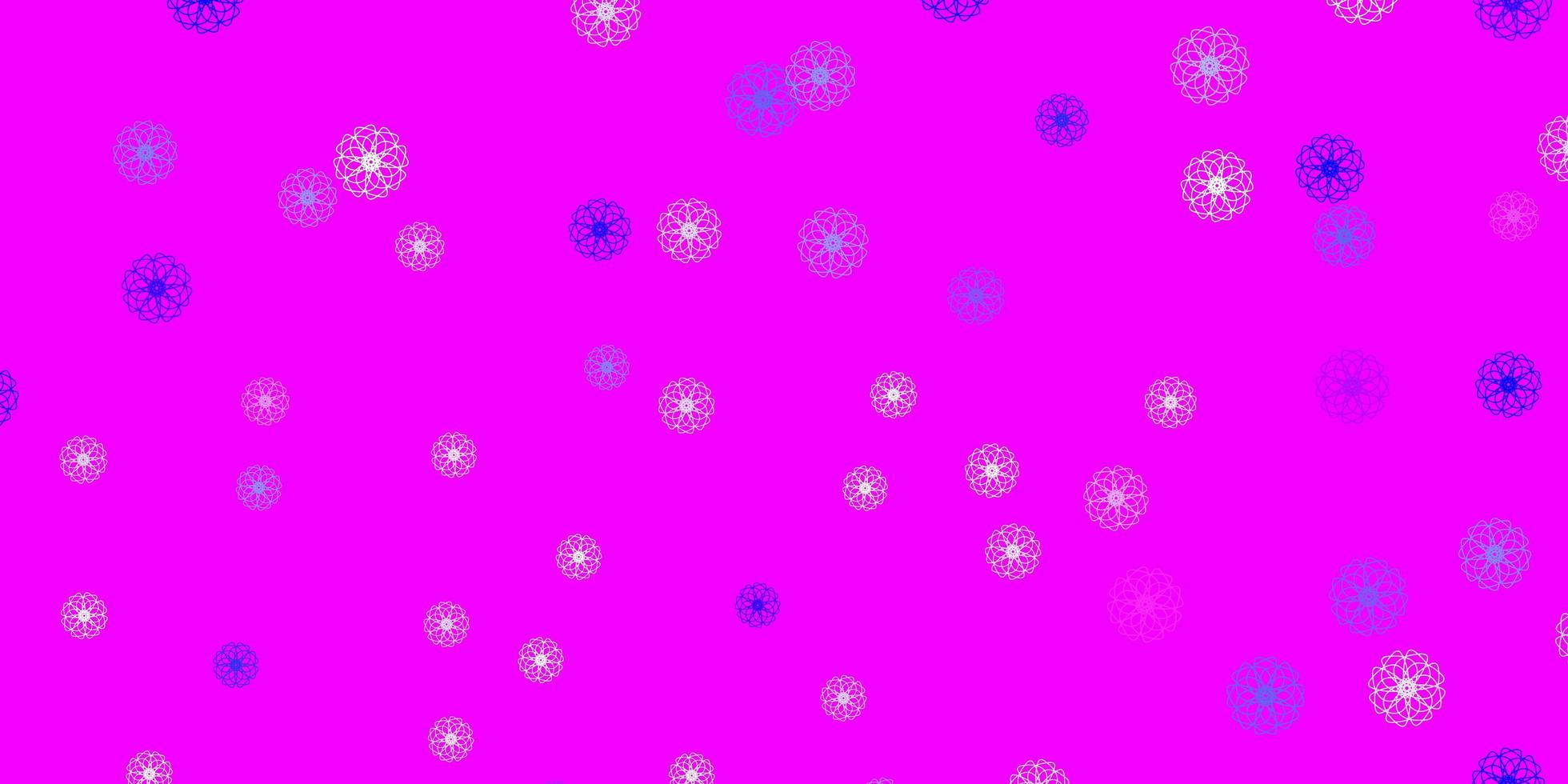 layout natural do vetor rosa claro, azul com flores.