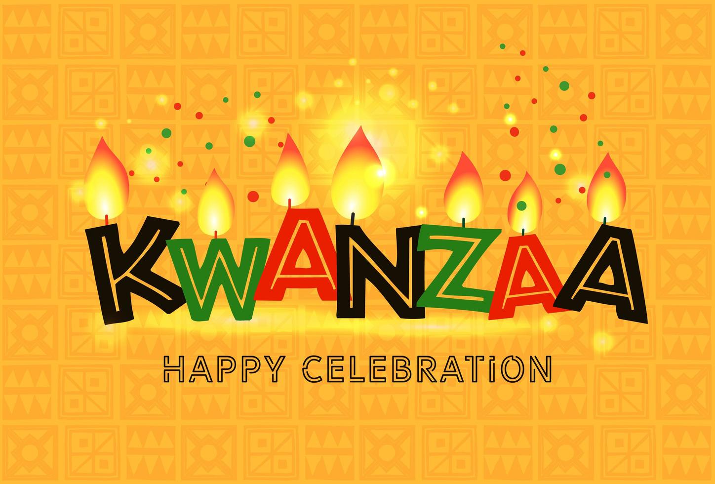 banner para kwanzaa com cores tradicionais vetor