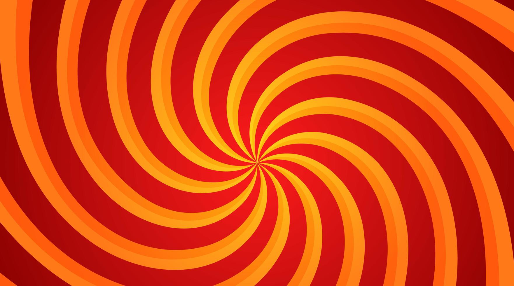 fundo radial do redemoinho espiral vermelho e amarelo. fundo de vórtice e hélice. ilustração vetorial vetor