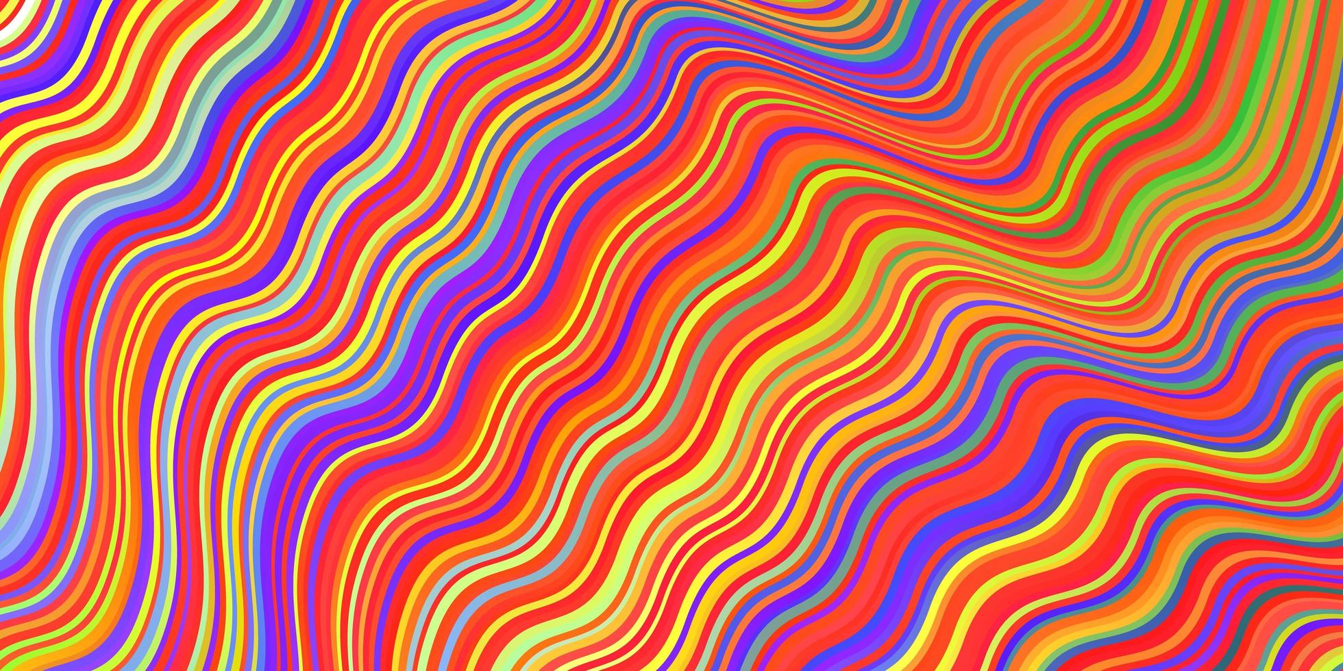 luz de fundo multicolor vector com linhas dobradas.