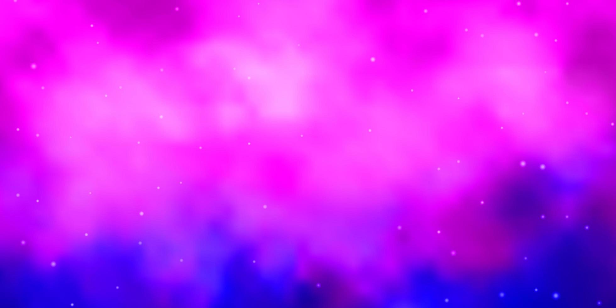 layout de vetor rosa claro, azul com estrelas brilhantes.