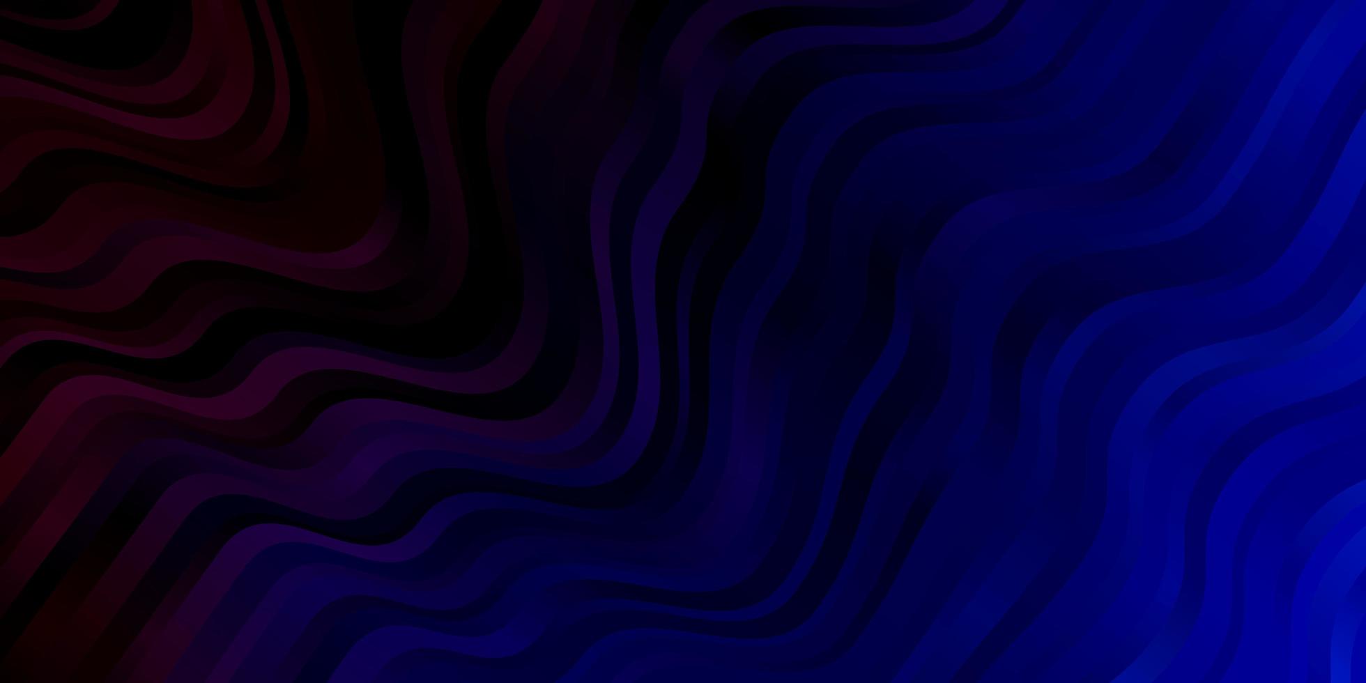 pano de fundo vector azul e vermelho escuro com linhas dobradas.