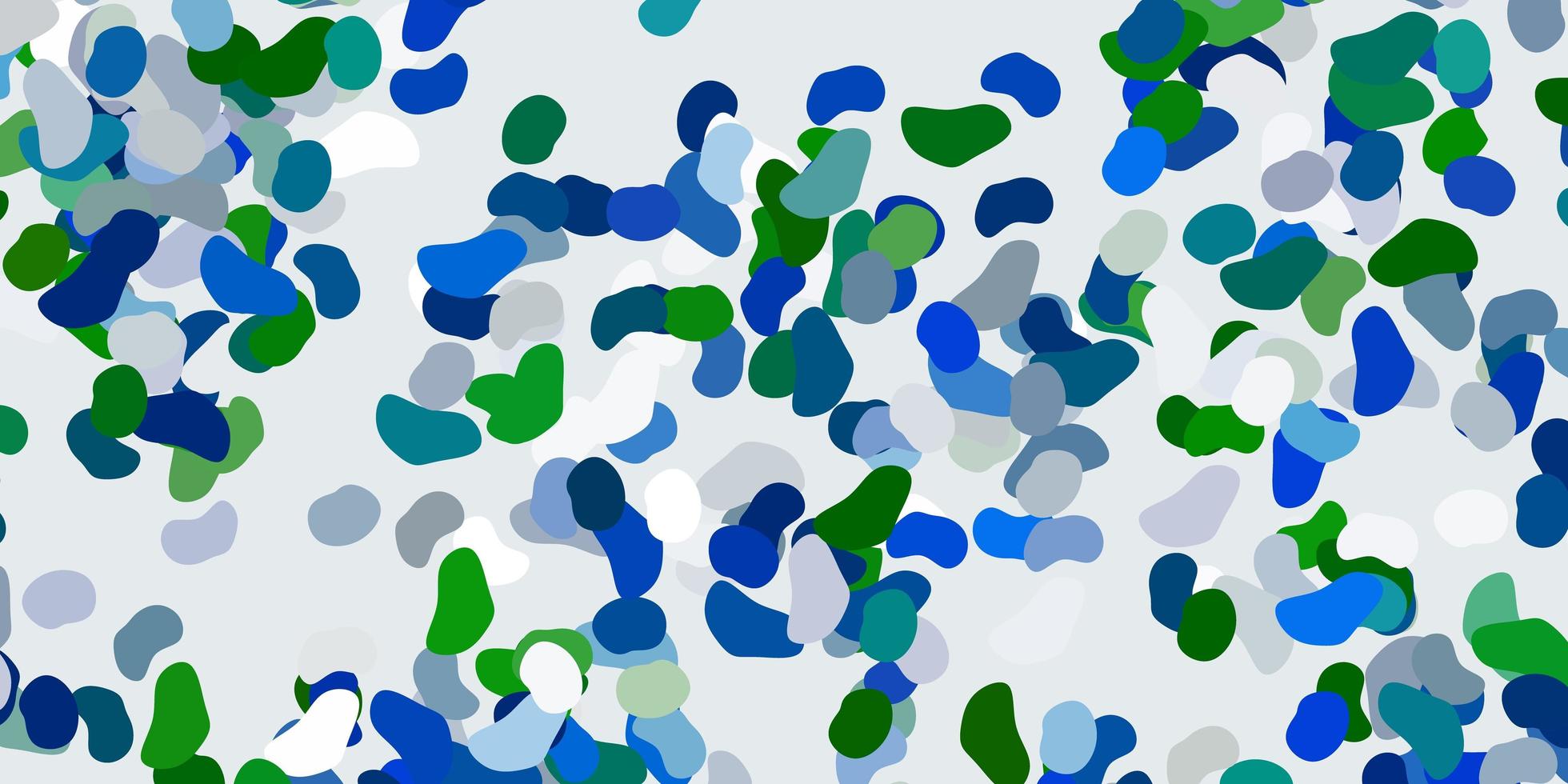 fundo vector azul e verde claro com formas aleatórias.