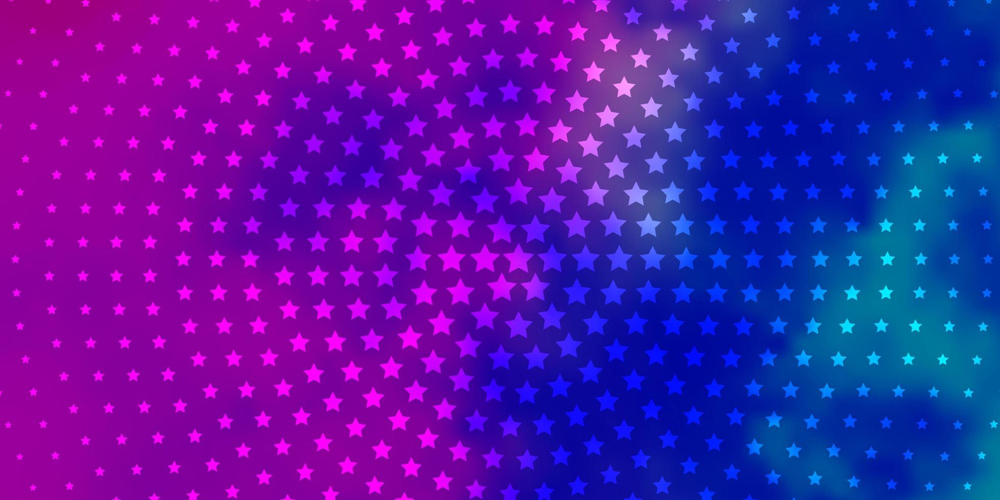 modelo de vetor rosa claro, azul com estrelas de néon.