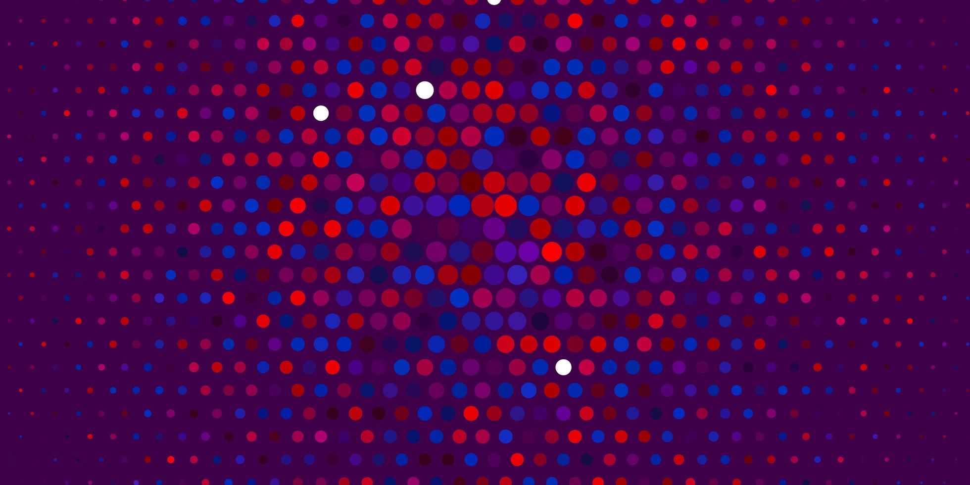 modelo de vetor azul e vermelho claro com círculos.