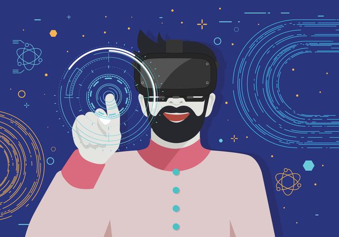 Vetor da experiência da realidade virtual