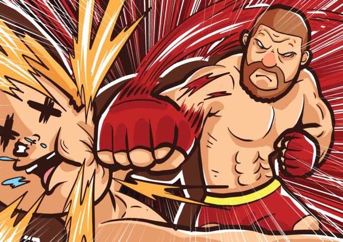 ilustração de combate final vetor