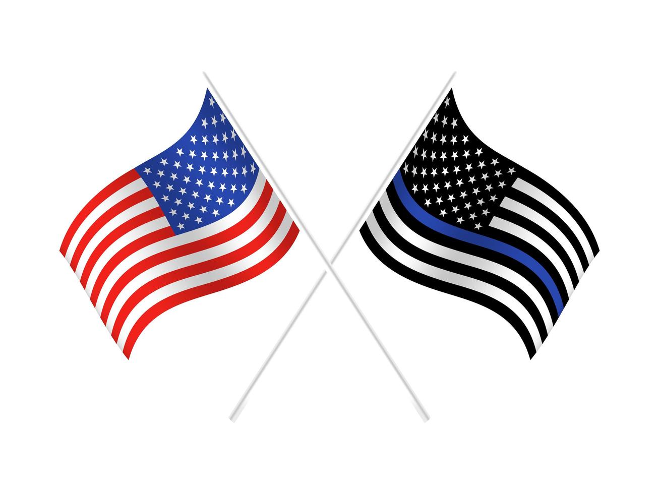 vetor bandeira dos Estados Unidos com linha azul para homenagear a polícia e a lei. fundo, oficial.