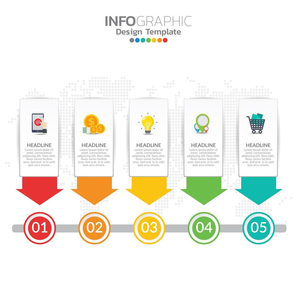 infográfico ilustração do conceito de seo infográficos com modelo de layout de negócios. vetor