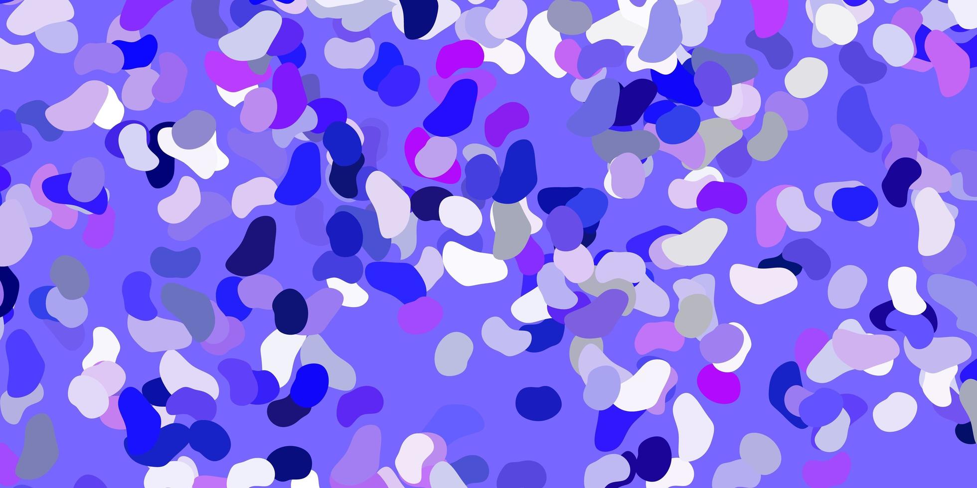 pano de fundo vector roxo claro com formas caóticas.