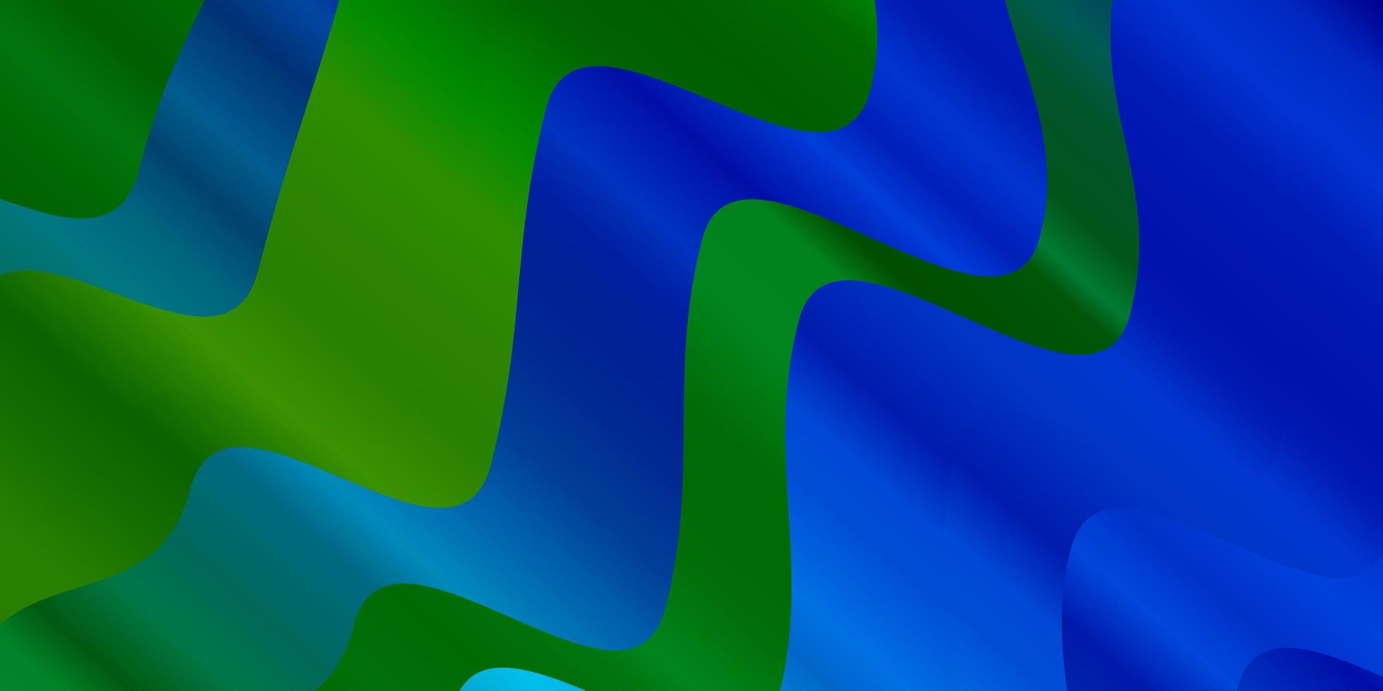 padrão de vetor azul e verde claro com curvas.