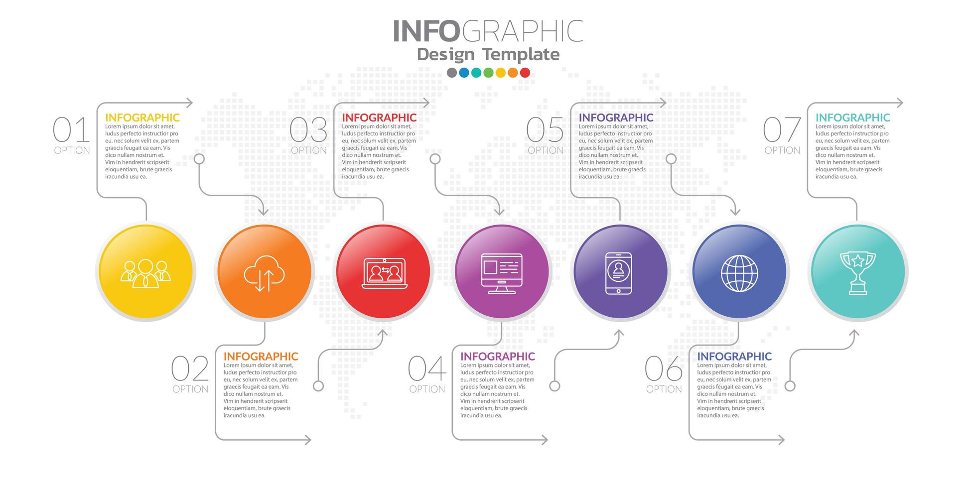 infográficos para o conceito de negócio com ícones e opções ou etapas. vetor