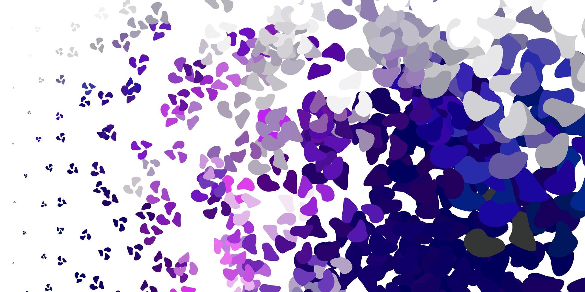 pano de fundo vector roxo claro com formas caóticas.