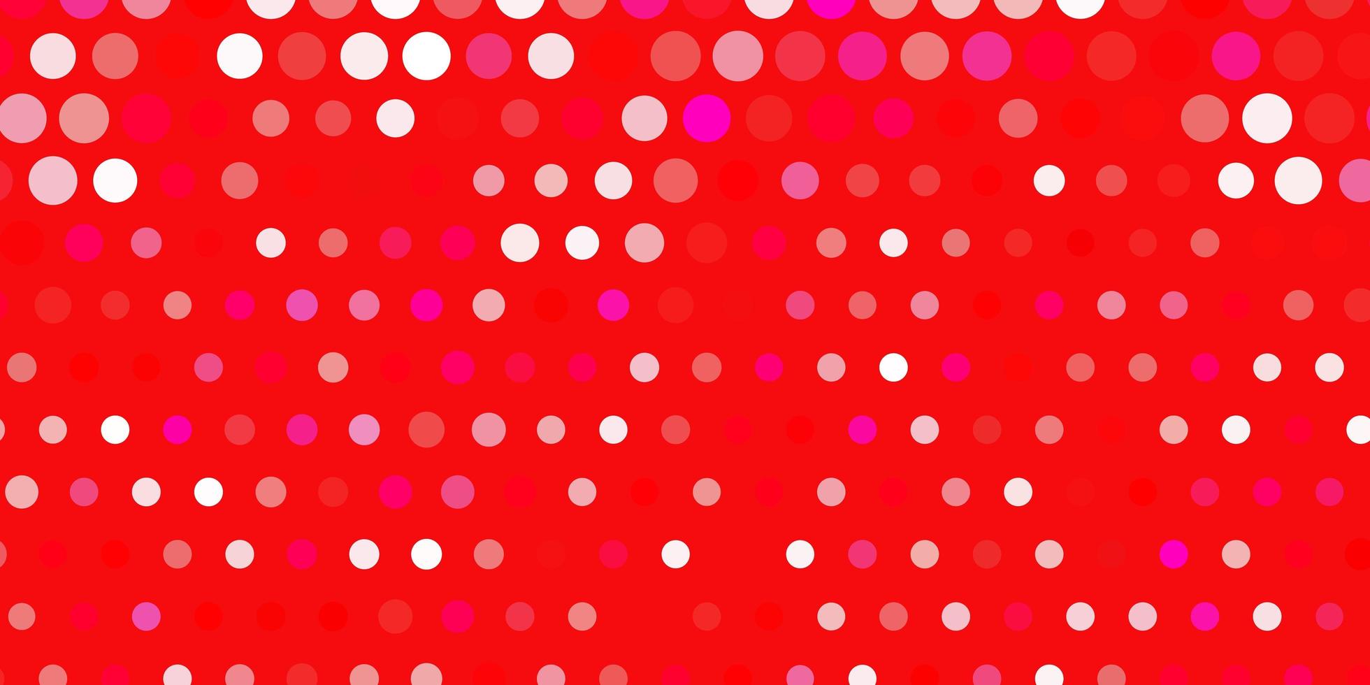 layout de vetor rosa claro, vermelho com formas de círculo.