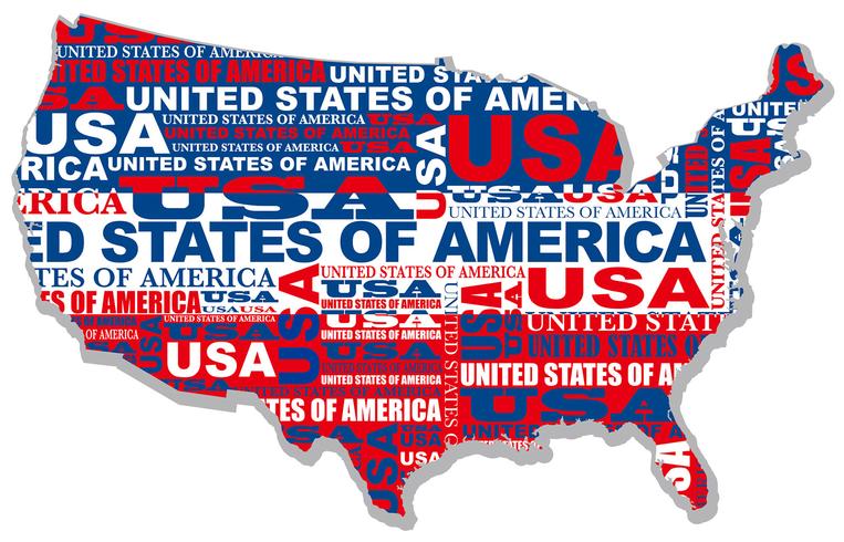Um mapa dos EUA. vetor
