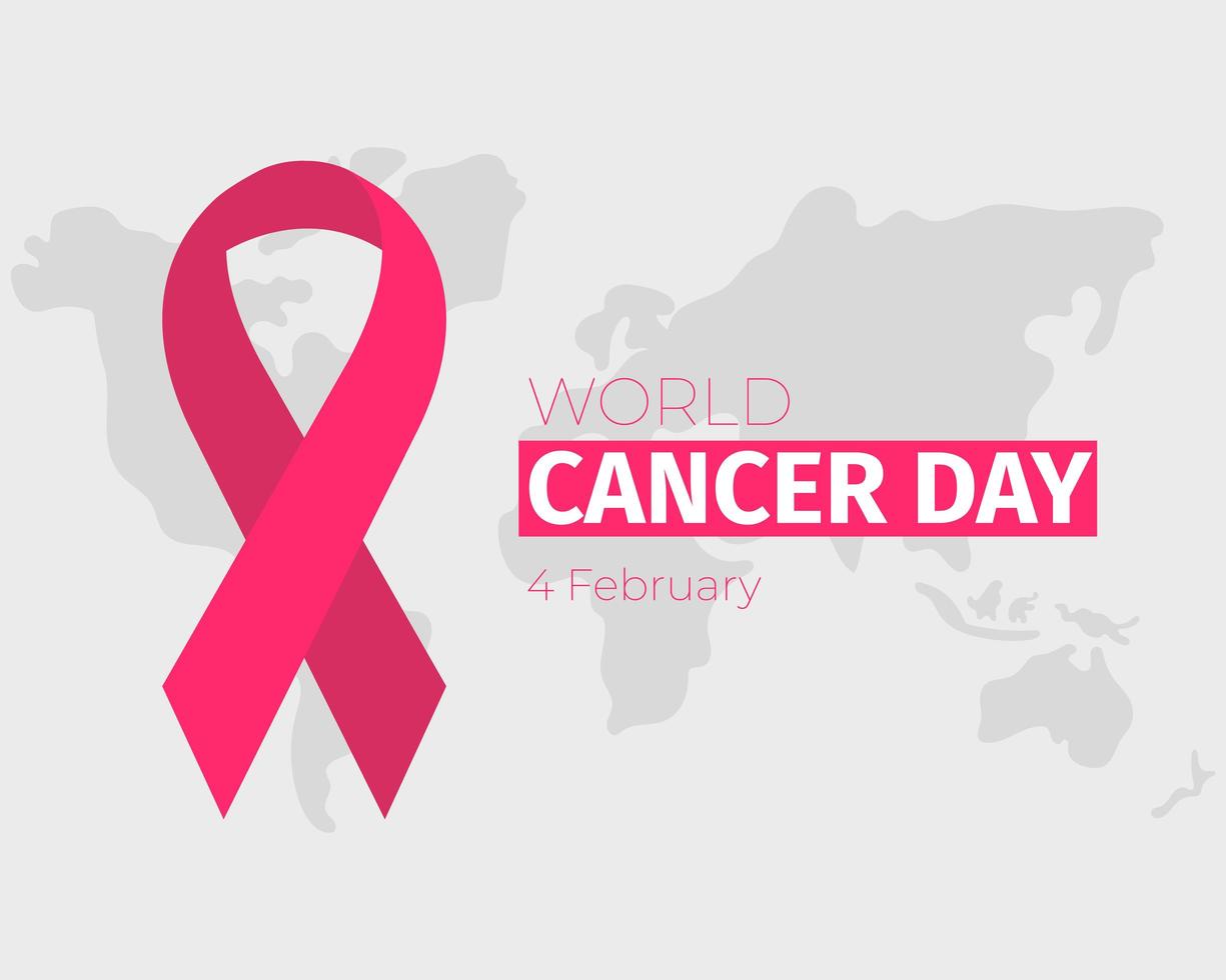 vetor de banner do dia mundial do câncer