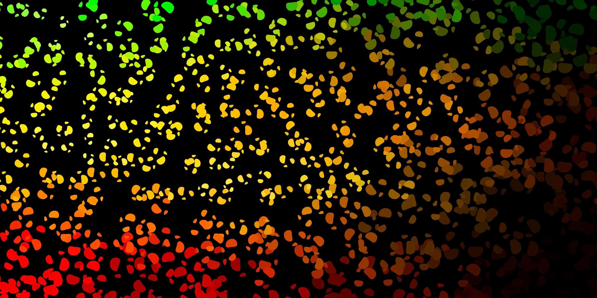 padrão de vetor verde escuro e amarelo com formas abstratas.