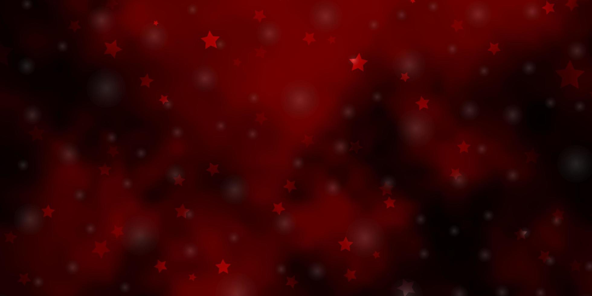 fundo vector vermelho escuro com estrelas coloridas.