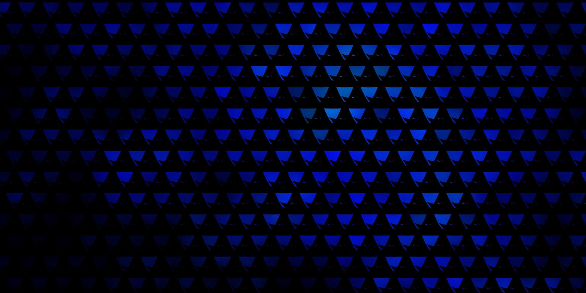 layout de vetor de azul escuro com linhas, triângulos.