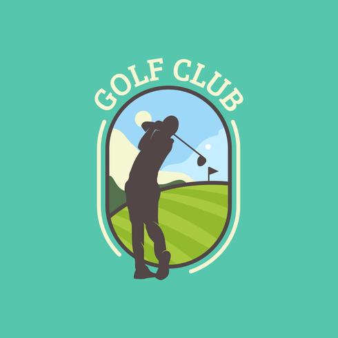 Emblema do clube de golfe vetor