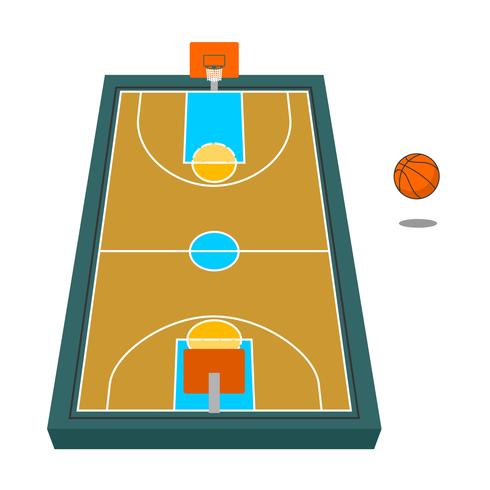Ilustração de quadra de basquete vetor