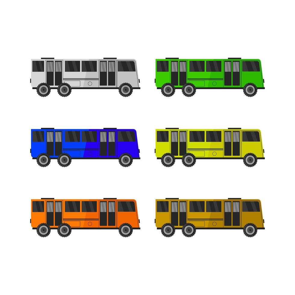 ônibus urbano ilustrado em fundo branco vetor