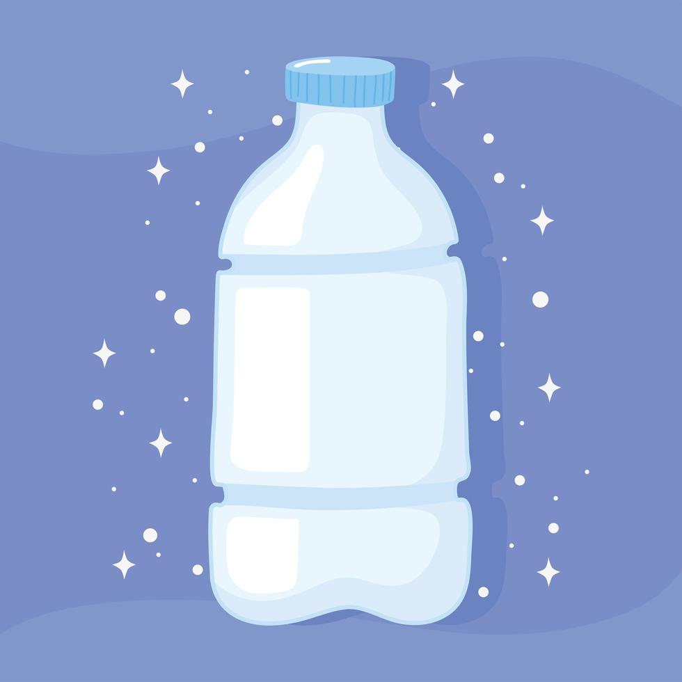 maquetes de garrafas de copos de plástico ou vidro, garrafa de água de plástico vazia vetor