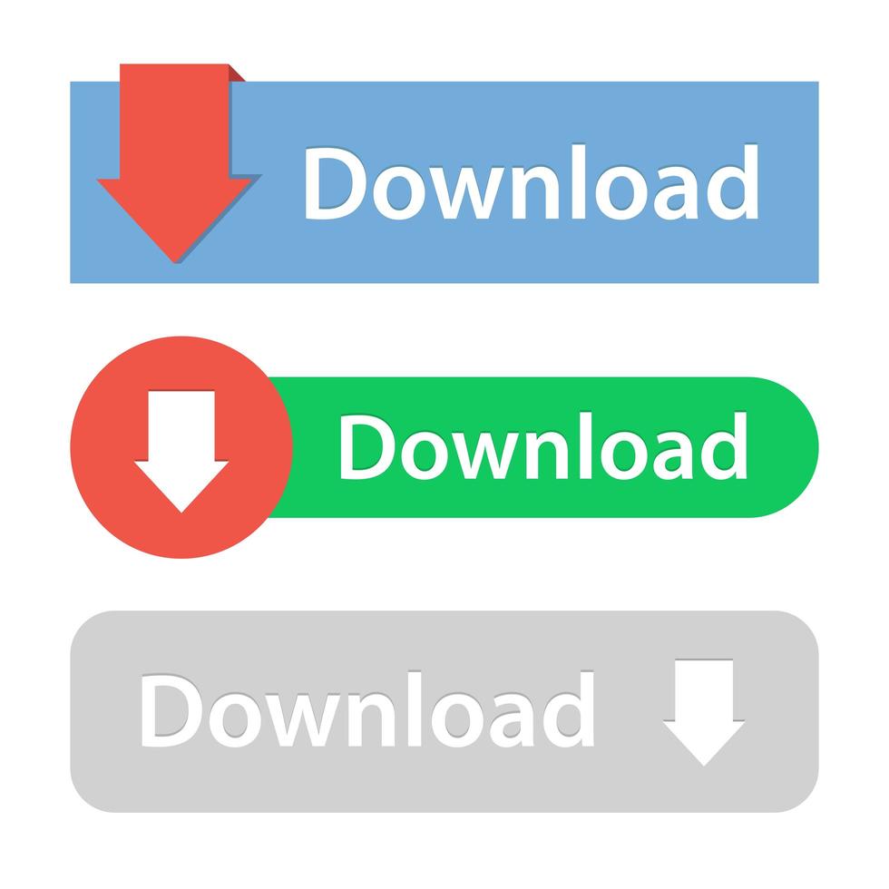 ilustração de desenho vetorial botão de download isolada no fundo branco vetor