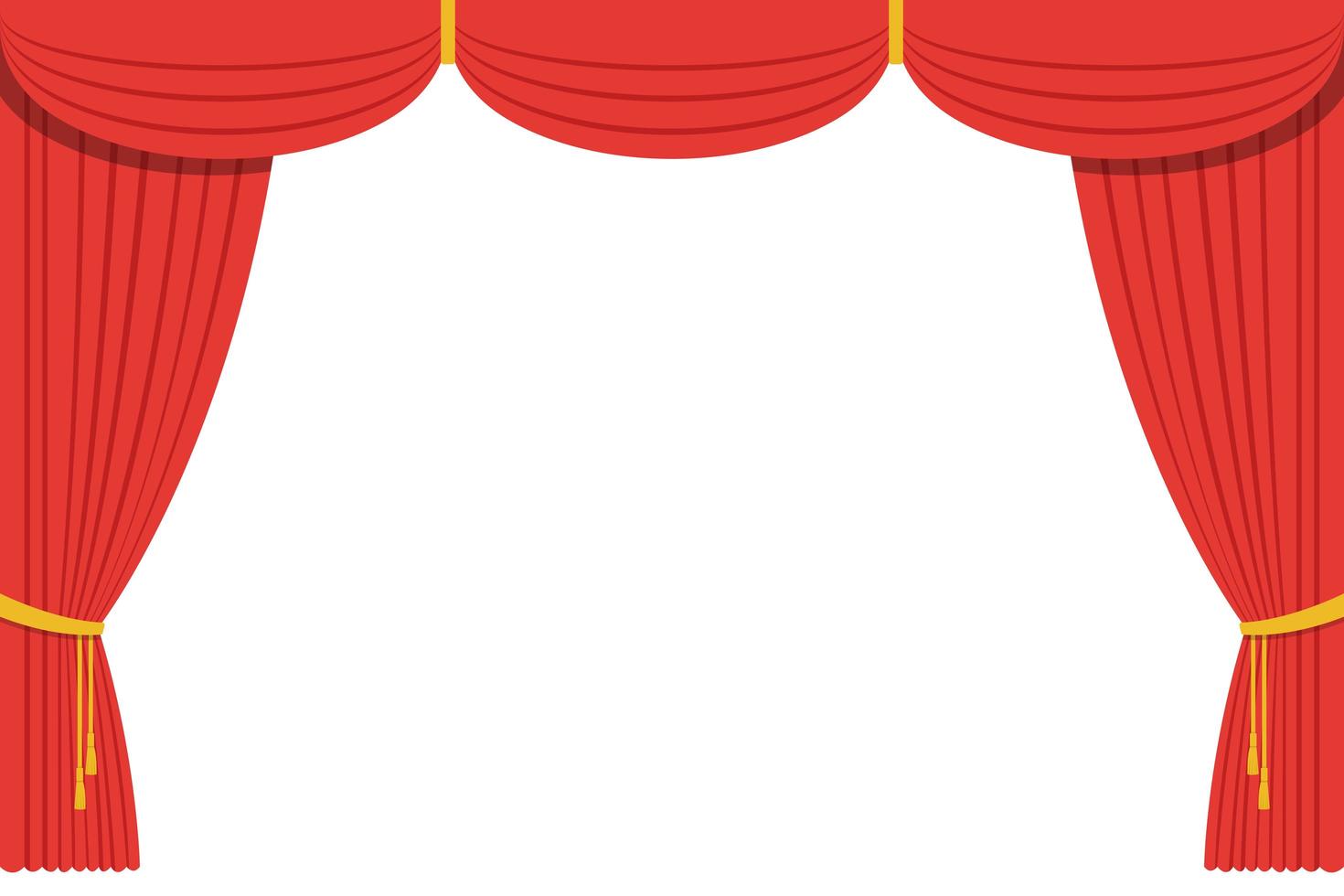 ilustração de desenho vetorial de cortina de teatro vetor