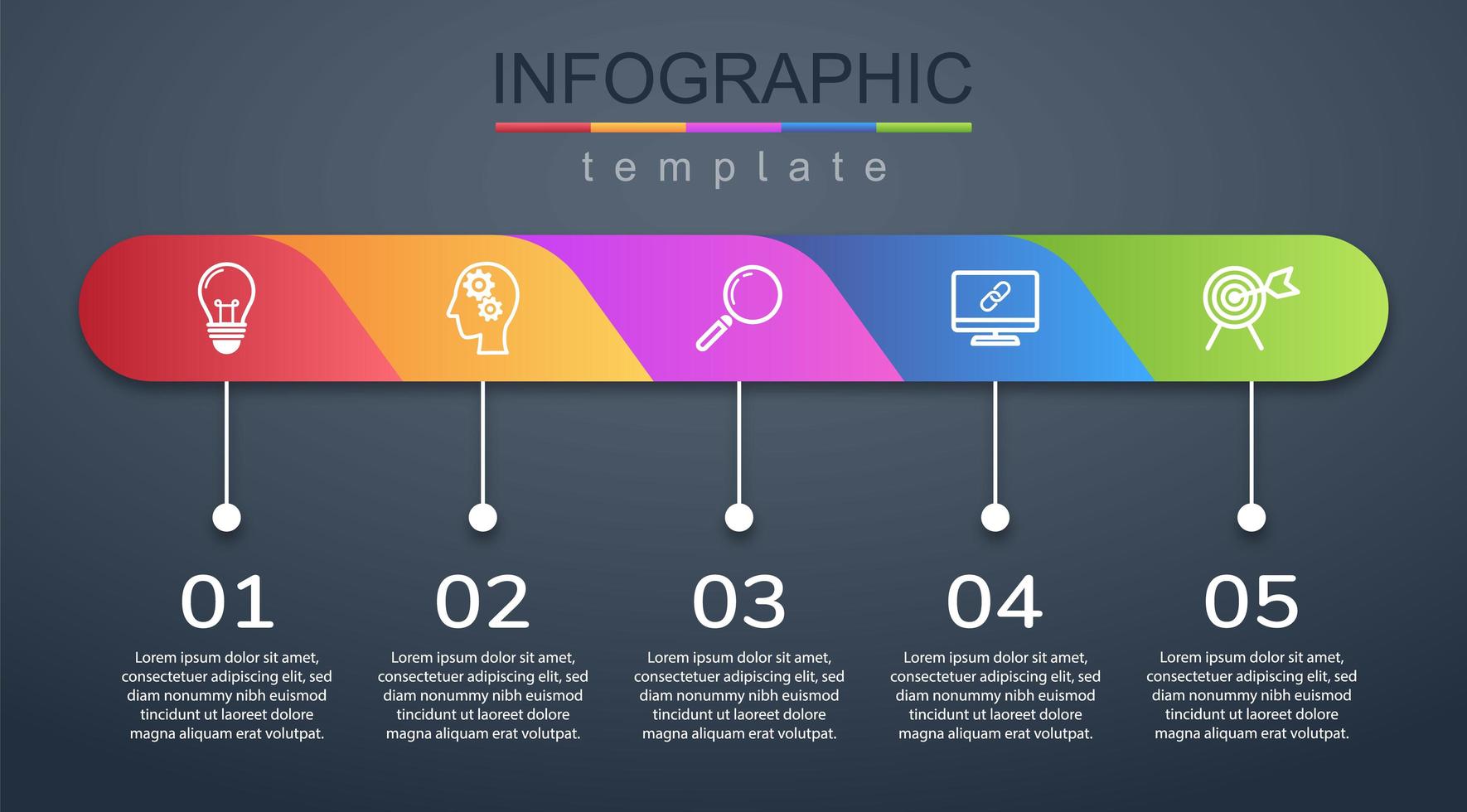 infográfico moderno modelo de banner corporativo e de negócios vetor