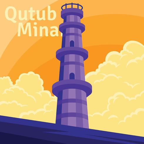 Ilustração Qutub Minar vetor