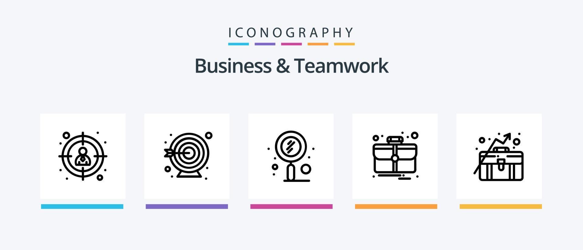 pacote de ícones de linha 5 de negócios e trabalho em equipe, incluindo usuário. pessoas. pirâmide. grupo. estratégia. design de ícones criativos vetor