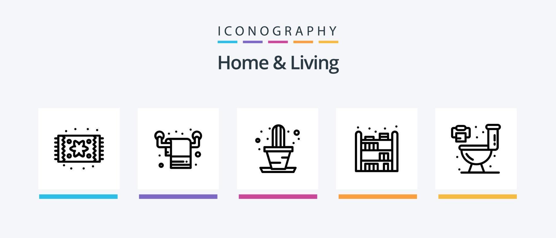 pacote de ícones de linha 5 para casa e vida, incluindo . caroço. plantar. vivo. tanque. design de ícones criativos vetor